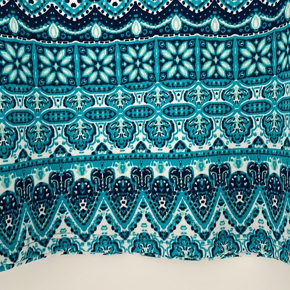 Lularoe Azure turquoise abstract skirt - Picture 3 of 8